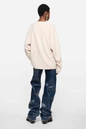 Avslappnad T-shirt med tryck
