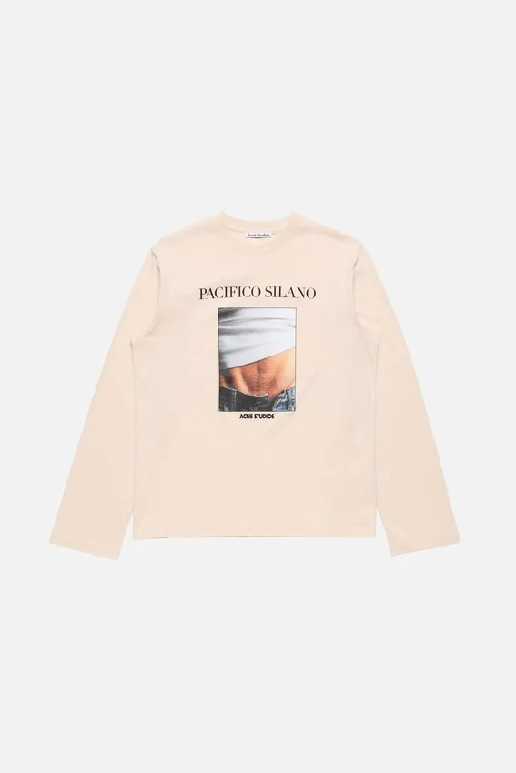 Avslappnad T-shirt med tryck