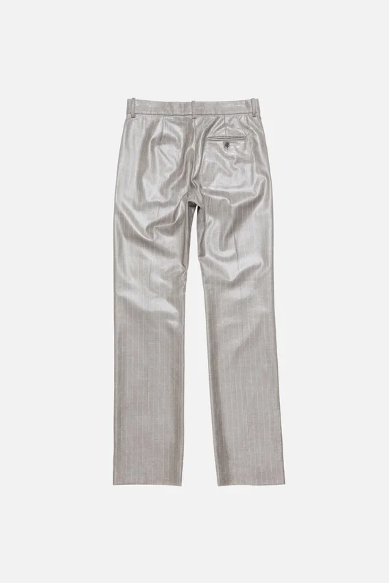 Belagda byxor med smala ränder