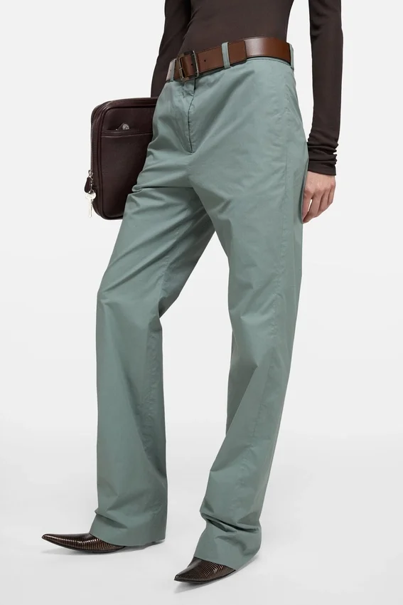 Belagda kostymbyxor i twill
