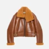 Bikerjacka i shearling