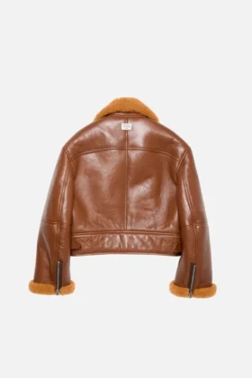 Bikerjacka i shearling