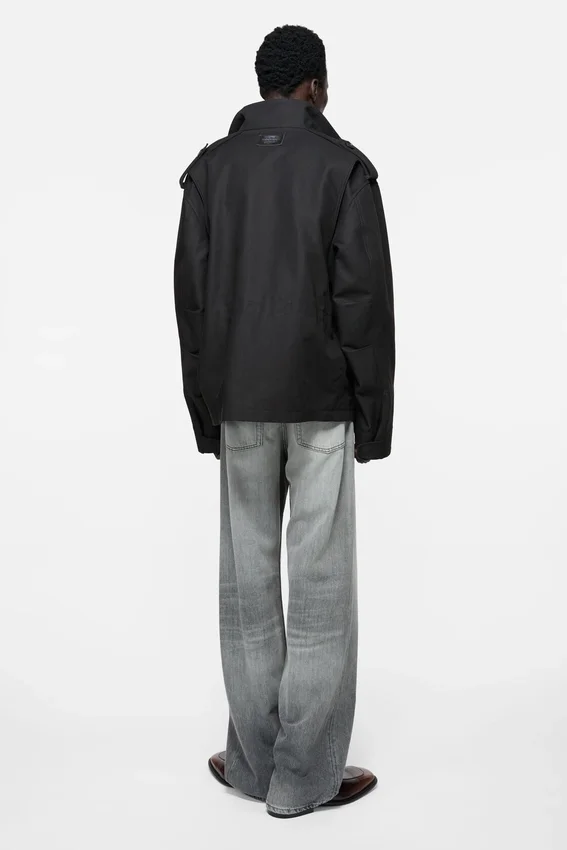 Blousonjacka i bomullssatin