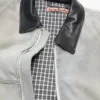 Bomberjacka i blekt denim