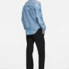 Broderad denimskjorta