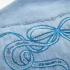 Broderad denimskjorta