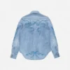Broderad denimskjorta