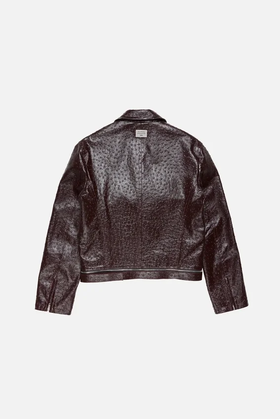 Bubble-läderjacka i bikerstil
