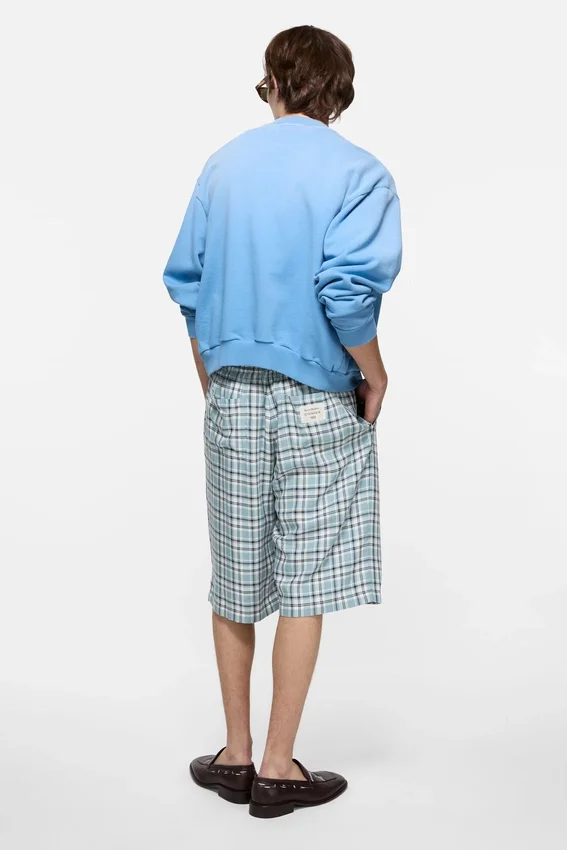 Casual shorts i rutig flanell