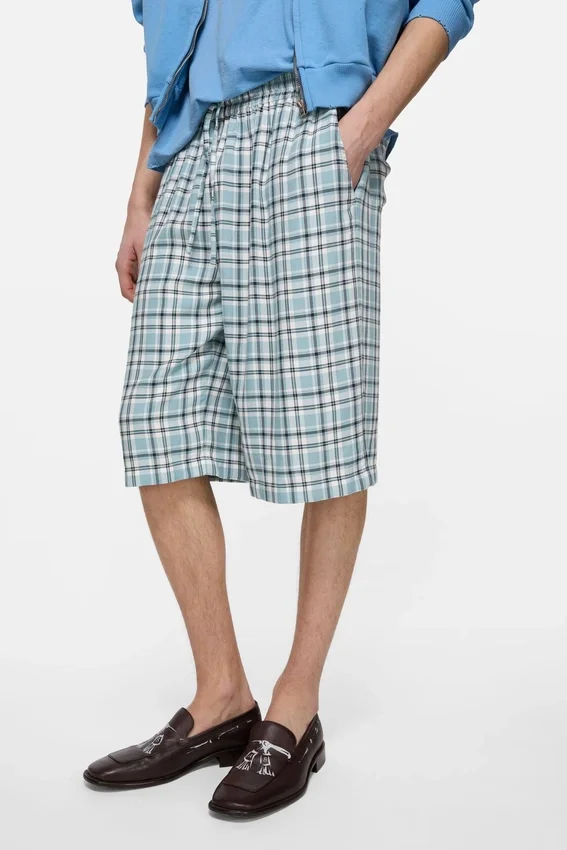 Casual shorts i rutig flanell
