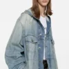 Denimjacka med huva
