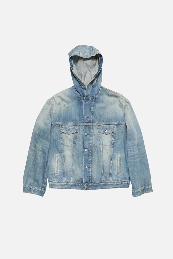 Denimjacka med huva