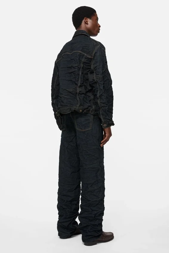 Denimjacka med pressveck