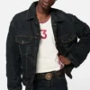Denimjacka med pressveck