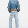 Denimjacka med vågig passform
