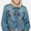 Denimjacka med vågig passform
