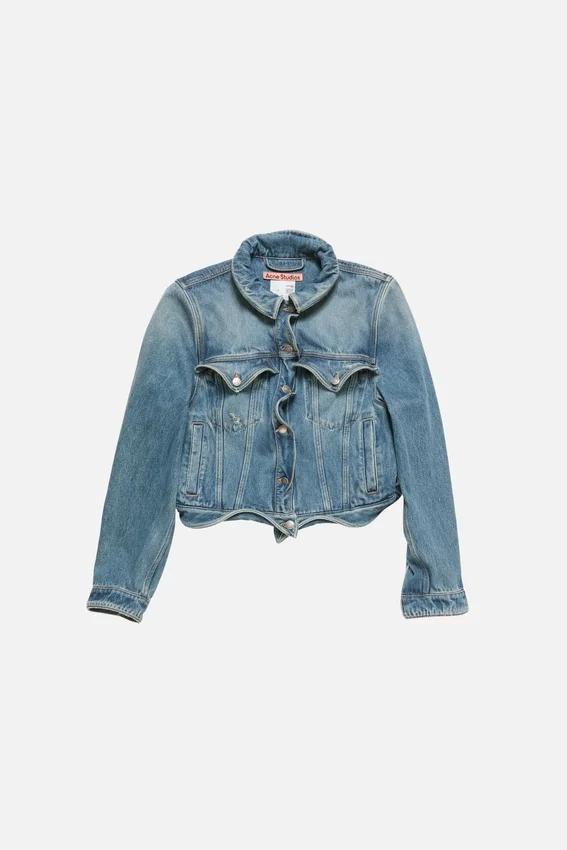 Denimjacka med vågig passform