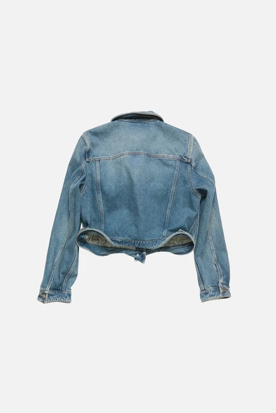 Denimjacka med vågig passform