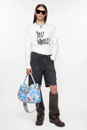 Denimshorts med lös passform