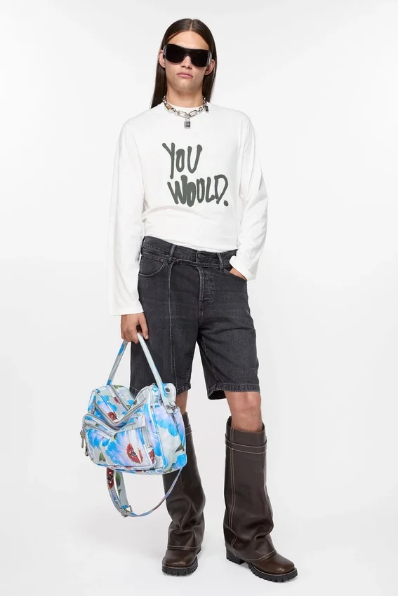 Denimshorts med lös passform