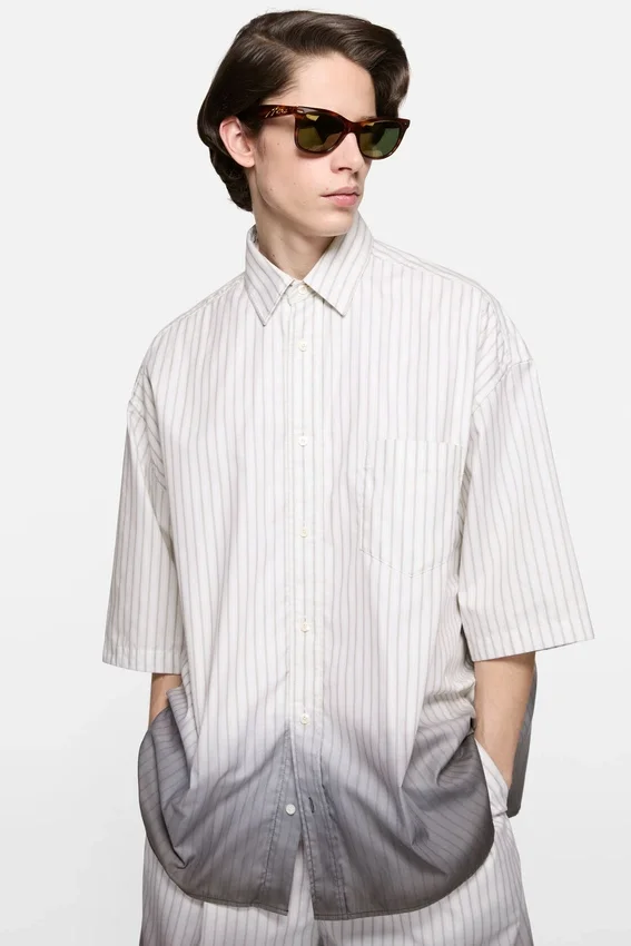 Dip-dyed skjorta med knappar