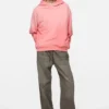 Fleece-hoodie med logotyp