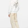 Fleece-hoodie med logotyp
