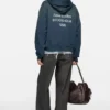 Fleece-hoodie med logotyp