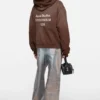 Fleece-hoodie med logotyp