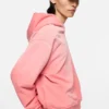 Fleece-hoodie med logotyp