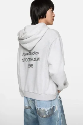 Fleece-hoodie med logotyp