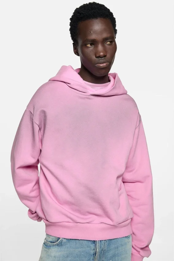 Fleece-hoodie med logotyp