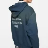 Fleece-hoodie med logotyp