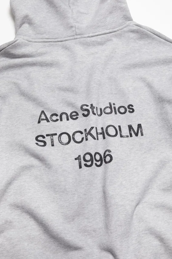 Fleece-hoodie med logotyp