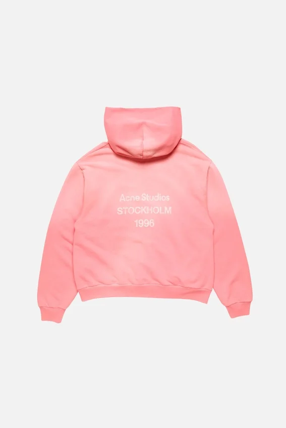 Fleece-hoodie med logotyp