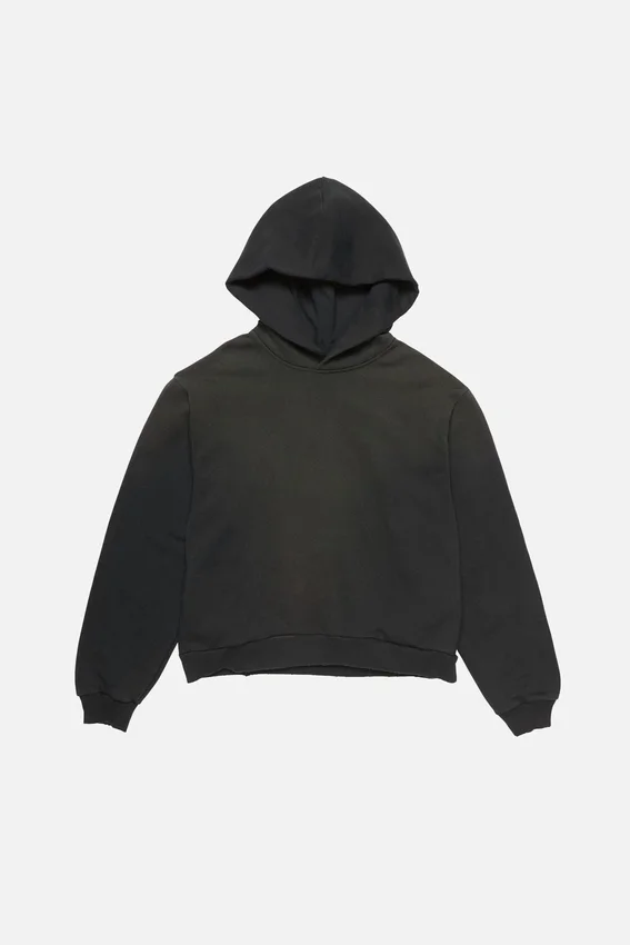 Fleece-hoodie med logotyp