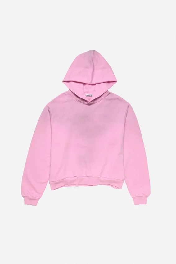 Fleece-hoodie med logotyp