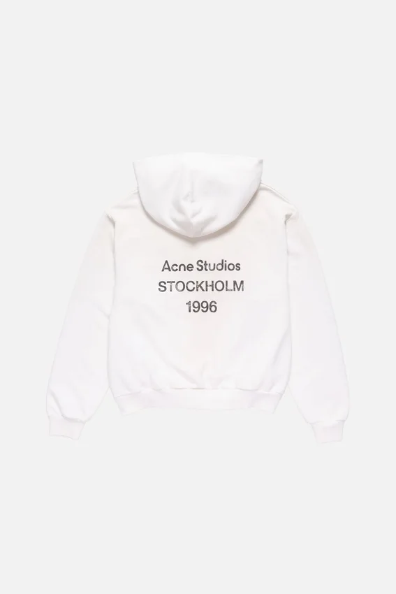 Fleece-hoodie med logotyp