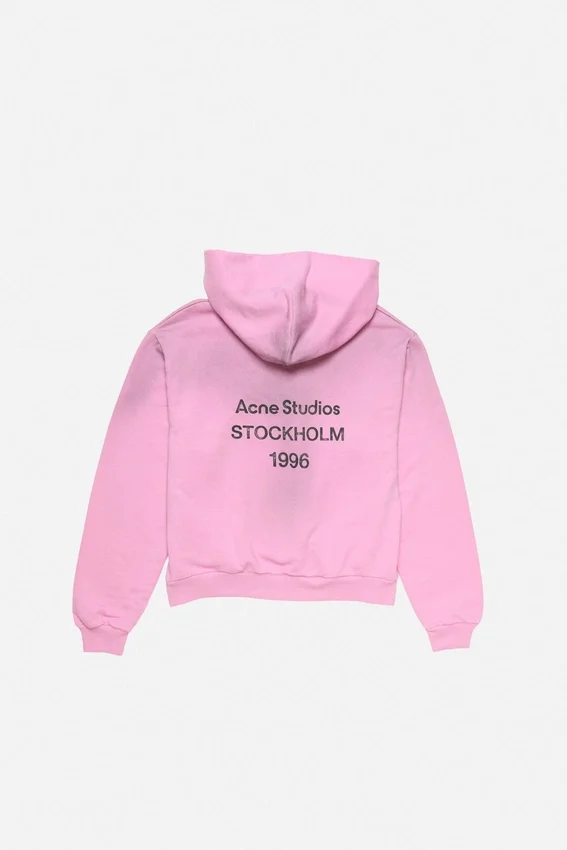Fleece-hoodie med logotyp