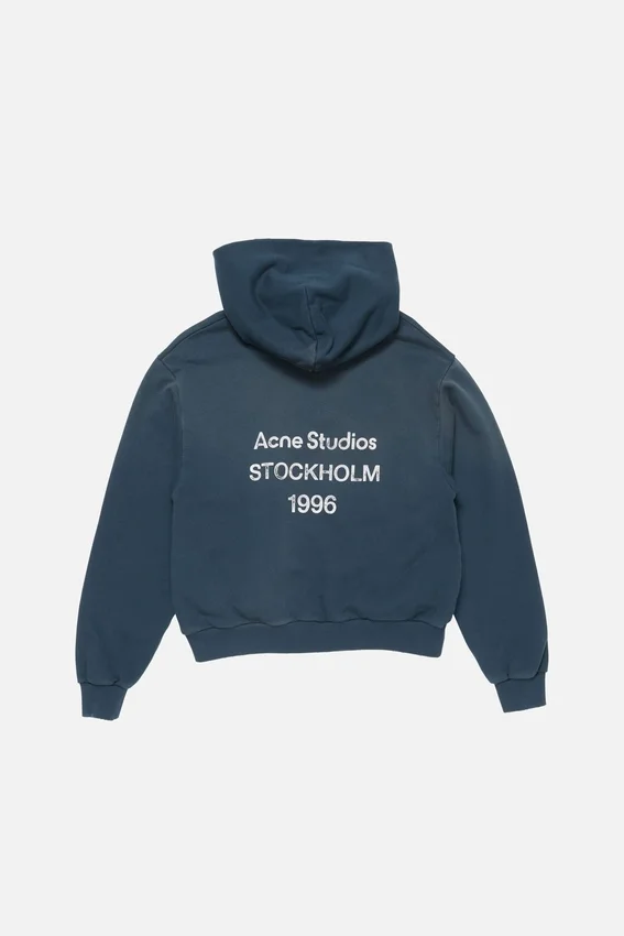 Fleece-hoodie med logotyp