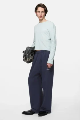 Fleece-joggingbyxor med logotyp