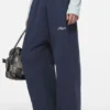Fleece-joggingbyxor med logotyp