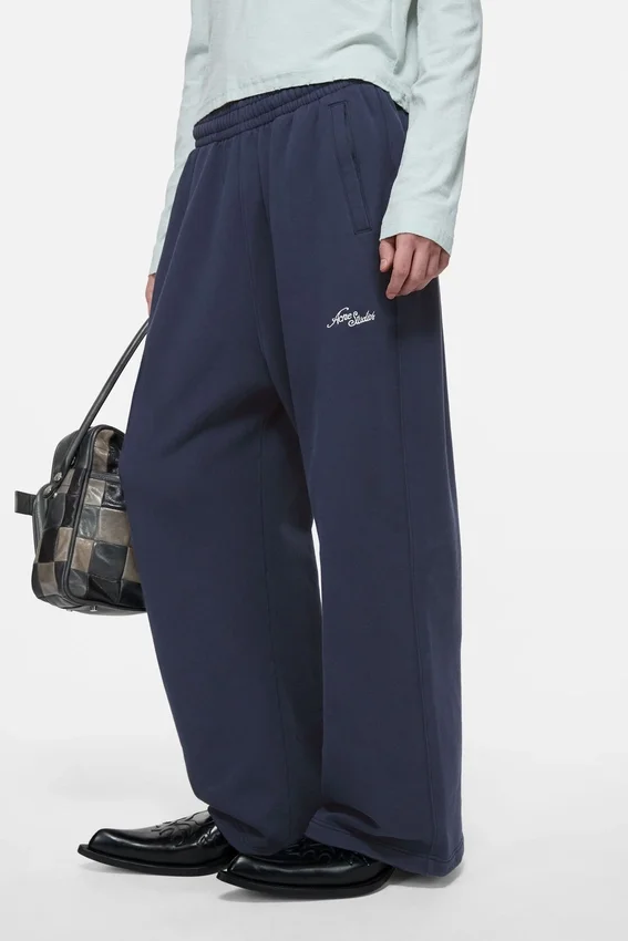 Fleece-joggingbyxor med logotyp