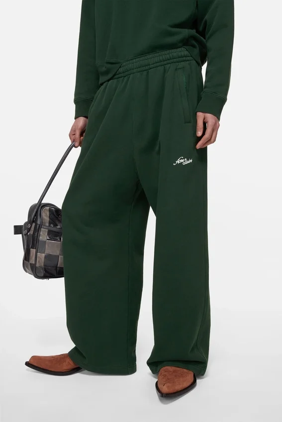 Fleece-joggingbyxor med logotyp