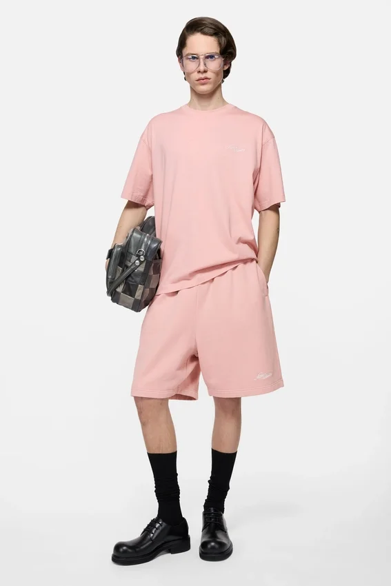 Fleece-shorts med logotyp