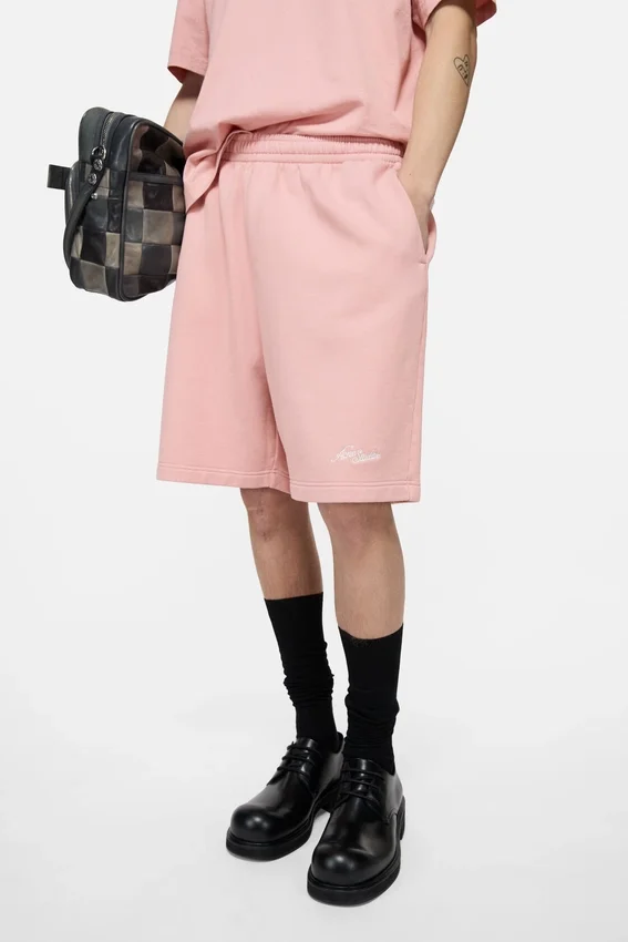 Fleece-shorts med logotyp