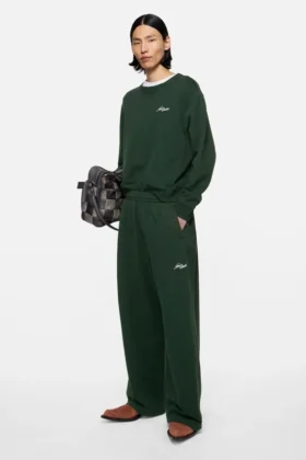 Fleece-sweatshirt med logotyp