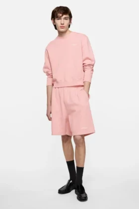 Fleece-sweatshirt med logotyp