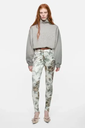 Fleece-sweatshirt med logotyp