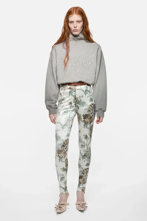 Fleece-sweatshirt med logotyp